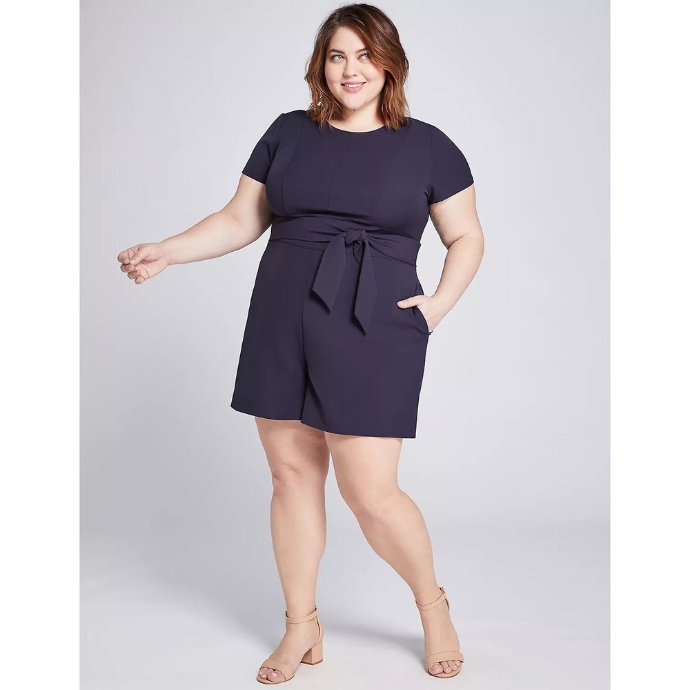 New Lane Bryant Women's Lena Romper Size 22 Night Sky Blue